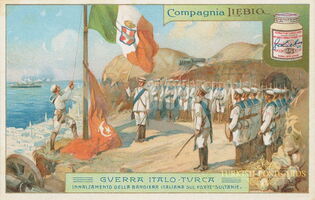 GIT-05 Innalzamento della bandiera Italiana sul Forte Sultanie